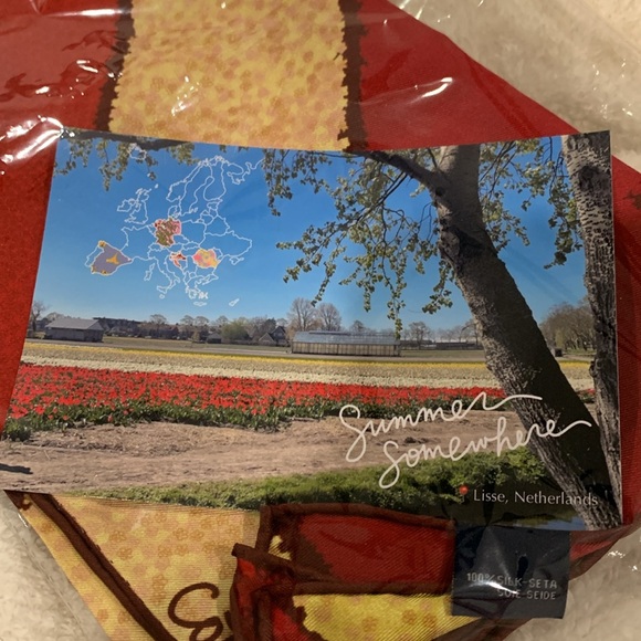 Summer somewhere Lisse , Netherlands Coletti 100% silk scarf - Picture 2 of 7